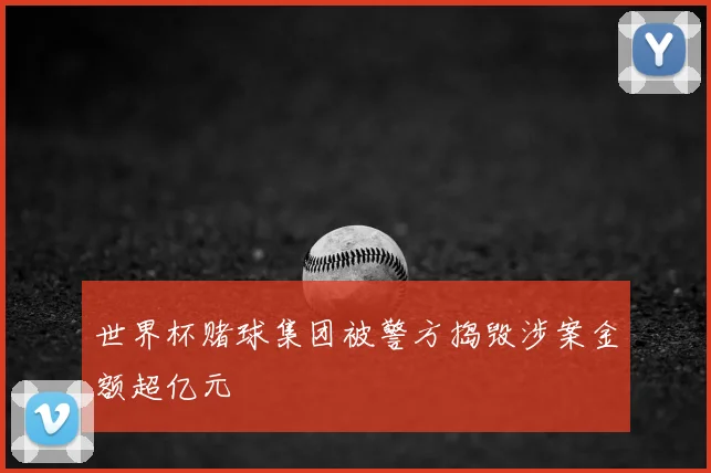 世界杯赌球集团被警方捣毁涉案金额超亿元